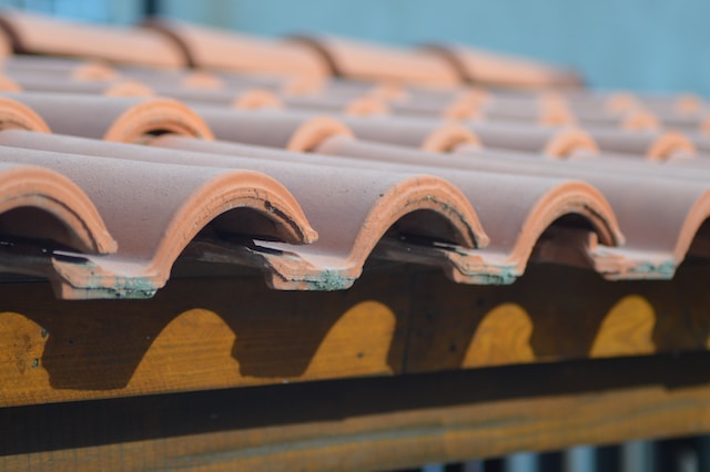 Close up of roof tiles